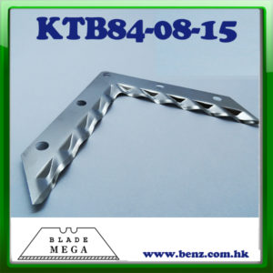 Stainless steel V-shaped blade with wavy cut edge