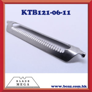 Serrated peeler blade